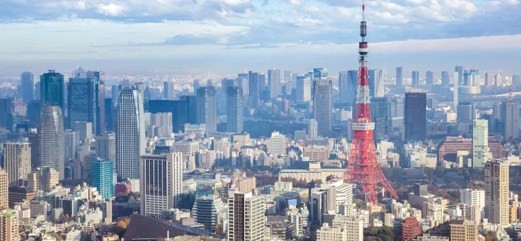 Tokyo Tower and the surrounding park