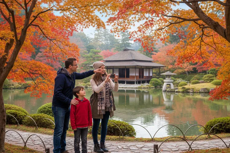 Kenrokuen Garden in Autumn